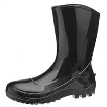 Bota de PVC preta cano médio com forro - 110VFLEXF PR - Marluvas