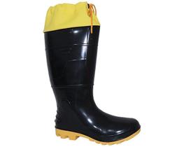 Bota de PVC Preta Com Polaina Safety Boots REF 6033POLPA CA 42149 Kadesh