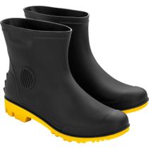 Bota de PVC Preta e Amarela, Cano 3/4, sem Forro, 45/46, Vonder Bota de PVC Preta e Amarela, Cano 3/4, sem Forro, 45/46, Vonder