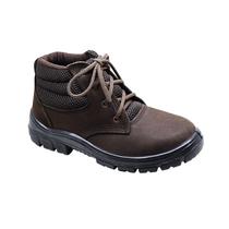 Bota De Segurança Botina De Trabalho EPI Calçado Cano Baixo Com Cadarço Nobuck Kadesh Marrom