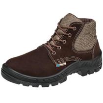 Bota de Segurança Cano Baixo N42 Cor Café com Cadarço