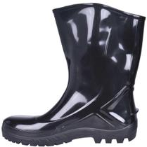 Bota de Segurança Cano Médio com Forro PVC Preto Nº 36