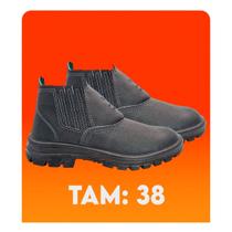 Bota de Segurança Couro Legitimo Reforçada com Selo CA Blaqueada Resistente