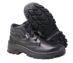 Bota de segurança de amarrar f350, couro liso preto, ca 44114