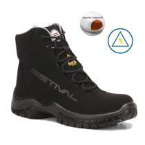 Bota de Segurança Eletricista em Microfibra Estival - MANOB3S2L - Bico Composite - CA 47218 Bota de Segurança Eletricista em Microfibra Estival - MANOB3S2L - Bico Composite - CA 47218