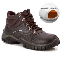 Bota de Segurança em Couro Café Estival - WO10033S1CF - Bico Composite - CA 42553