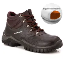 Bota de Segurança em Couro Café Estival - WO10033S1CF - Bico Composite - CA 42553