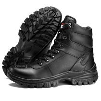Bota de Segurança em Couro Legítimo para Motociclistas e Trabalhos Pesados
