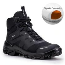 Bota de Segurança Hybrid Future All Black Estival Inteiro Preto HB70003S1AB Bico Composite - CA47901 Bota de Segurança Hybrid Future All Black Estival Inteiro Preto HB70003S1AB Bico Composite - CA47901