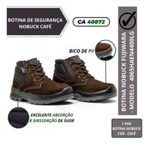Bota De Segurança Marrom Sapato Botina Nobuck Bae Ca 40872 EPI Segurança