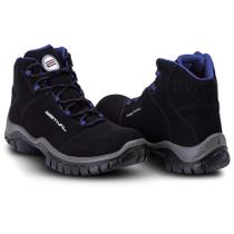 Bota De Segurança Microfibra Preto E Azul Estival