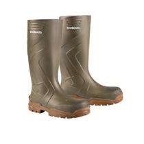 Bota de Segurança Pu Impermeável EPI Polytech Cano Longo Verde Bege CA 35047 Ecoboots Bracol