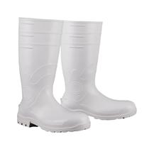 Bota de Segurança Pvc Impermeável EPI Cano Longo Branca CA 37455 Bracol