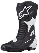 Bota de tornozelo de motocicleta Alpinestars preta branca unissex