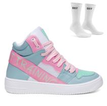 Bota de Treino Feminino Boot Training Elastic + Meia Fitness Gym