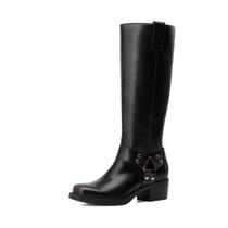 Bota DREAM PAIRS DWUMKB2529 Bico Quadrado Cano Alto Salto 4,5 cm Bota DREAM PAIRS DWUMKB2529 Bico Quadrado Cano Alto Salto 4,5 cm