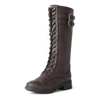 Bota DREAM PAIRS GEORGIA Cano Alto com Cadarço Marrom 39 Bota DREAM PAIRS GEORGIA Cano Alto com Cadarço Marrom 39