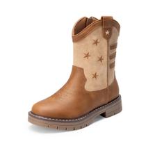Bota DREAM PAIRS Infantil Estilo Cowboy Tamanho 5 Marrom Claro Bota DREAM PAIRS Infantil Estilo Cowboy Tamanho 5 Marrom Claro