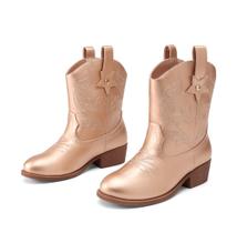 Bota DREAM PAIRS KKUMMB2509 Salto Baixo Rosê para Menina