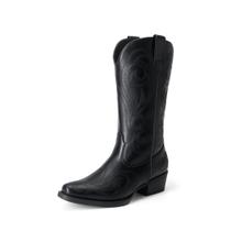 Bota DREAM PAIRS SDMB2403W Feminina Cano Médio Estilo Cowboy