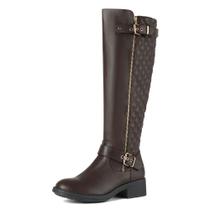 Bota DREAM PAIRS UTAH Cano Alto Marrom Salto Grosso 8.5 Bota DREAM PAIRS UTAH Cano Alto Marrom Salto Grosso 8.5