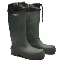 Bota Ecoboots Bracol Pu Verde/ Preta Cano Longo Com Polaina Bota Ecoboots Bracol Pu Verde/ Preta Cano Longo Com Polaina