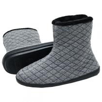 Bota Elegance Anatômica em Quilt Matelassê com Pelúcia - Chumbo - 35/36