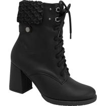 Bota Elisete Cano Curto Preto