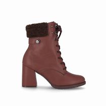 Bota Elisete Cano Curto Salto Alto Pinhao
