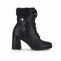 Bota Elisete Cano Curto Salto Alto Preto