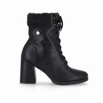 Bota Elisete Cano Curto Salto Alto Preto