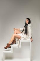 Bota em Couro Casual feminina- Ref 402 Via Telli