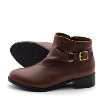 Bota Essenza Cano Baixo em Couro Alfa Sépia - 4333AS Bota Essenza Cano Baixo em Couro Alfa Sépia - 4333AS