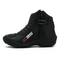 Bota Exclusiva Motociclista Atron Shoes Preto Couro Legítimo