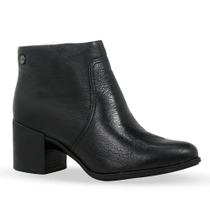 Bota Fem Bottero Cano Baixo Couro Burnish Preto 346901-24