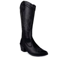 Bota Femina Country Cano Alto Salto Alto Bordada A1251