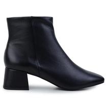 Bota Feminina 365 Soft Cano Curto Couro Preto - 20218B.9751