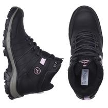 Bota Feminina Adventure(Aventura)/Trilha/ Casual West Line Preta e Rosa