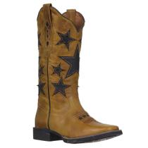 Bota Feminina Amarela Bico Quadrado Estrela Cow Way 33797