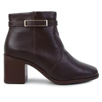 Bota Feminina Bebecê Ankle Boot Marrom Cacau - T6212-10 Bota Feminina Bebecê Ankle Boot Marrom Cacau - T6212-10