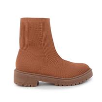 Bota Feminina Bebecê Cano Baixo Knit Marrom Pecan - T2422