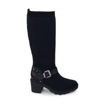 Bota Feminina Bebecê Malha Knit Preta - T561