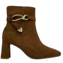 Bota Feminina Beira Rio Camurça Fivela Dourada 9092101 Bota Feminina Beira Rio Camurça Fivela Dourada 9092101