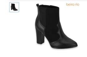 Bota Feminina Beira Rio Cano Curto Baixo Salto Médio 9043139