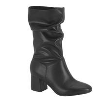 Bota Feminina Beira Rio Cano Médio Salto Grosso Elegância Inverno Bota Feminina Beira Rio Cano Médio Salto Grosso Elegância Inverno