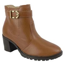 Bota Feminina Beira Rio Caramelo e Preto Ref:9075.109
