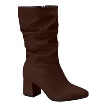 Bota Feminina Beira Rio Confortavel Montaria Salto Medio Ref: 9076.112 Bota Feminina Beira Rio Confortavel Montaria Salto Medio Ref: 9076.112