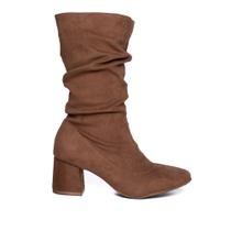 Bota Feminina Beira Rio Slouch Camurça Caramelo