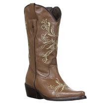Bota Feminina Bico Fino Marrom Cow Way 37758