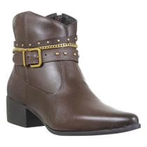 Bota Feminina Bico Fino Marrom Cow Way 39710